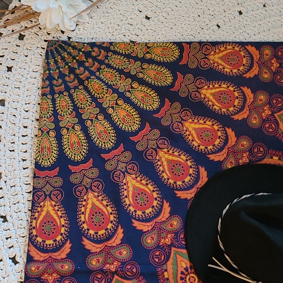 NWOT BO HO BED THROW SHEET OR WALL HANGING.BEACH B - Picture 7 of 16